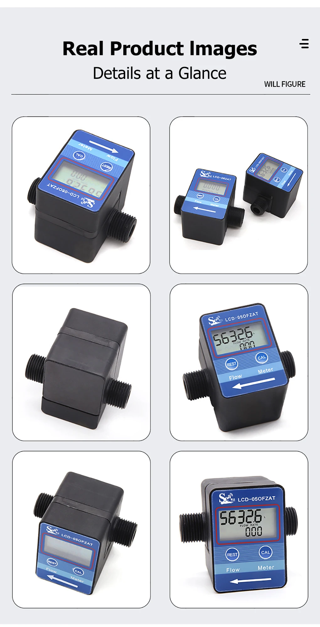 G1/2 G3/4 Digital Gear Flow Meter High Precision Liquid Flowmeter for Diesel Ure