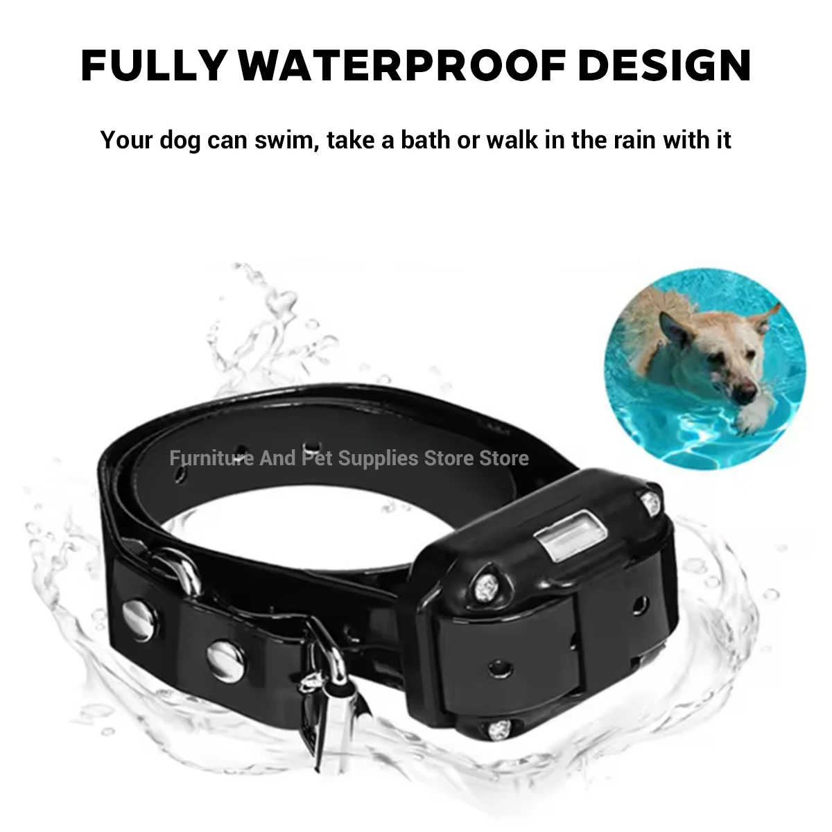 Electric Dog Training Collar Waterproof Dog Bark Collar Pet With Remote Control Rechargeable Anti Barking Device All Size Dogs 6