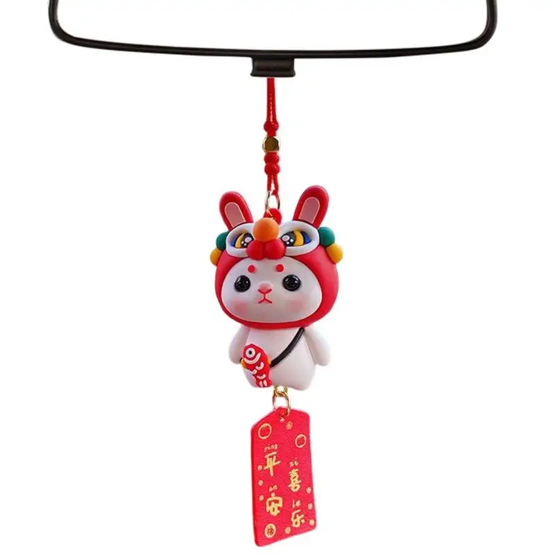 

Car Pendant Dancing Lion Rabbit Ornament Resin Roasting Duck Swing Car Interior Decoration Birthday Gift Car Accessories