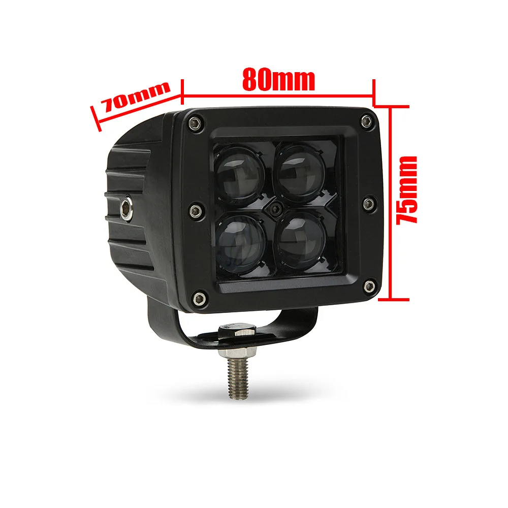 HYNBYZJ 60W 7D Lens LED Car Work Light Beam Square LED Fog Light Lamp for Truck Motorcycle 4x4 Engineering Vehicles Car SUV ATV