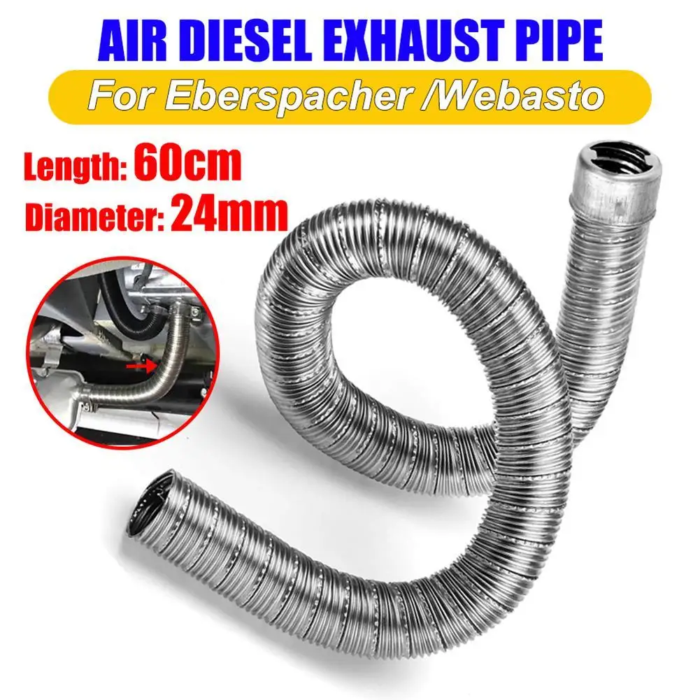 Heater Exhaust Pipe Steel Silver FOR EBERSBACHER WEBASTO AIR HEATER 60cm Hose Accessories 36061296