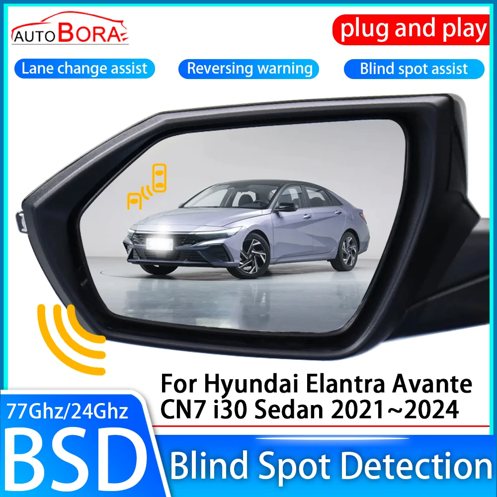 Car Blind Spot Detection System BSD BSA Sensor Drive Rear Mirror Monitoring for Hyundai Elantra Avante CN7 i30 Sedan ~
