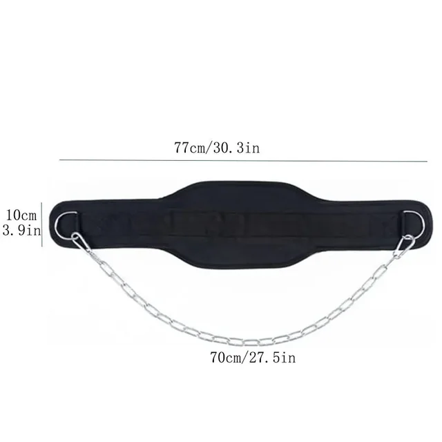 1Pcs New Style Weight Lifting Back Gym With Chain For Fitness Bodybuilding Pull Up Strength Training Load Waist Strap Thicken 2