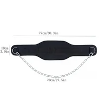 1Pcs New Style Weight Lifting Back Gym With Chain For Fitness Bodybuilding Pull Up Strength Training Load Waist Strap Thicken 2