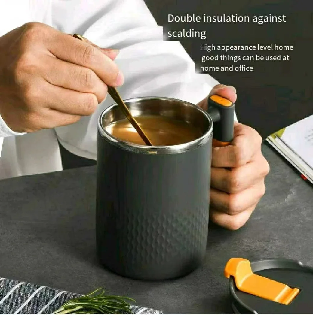 Insulated Coffee Mug with Handle & Lid - كوب قهوة...