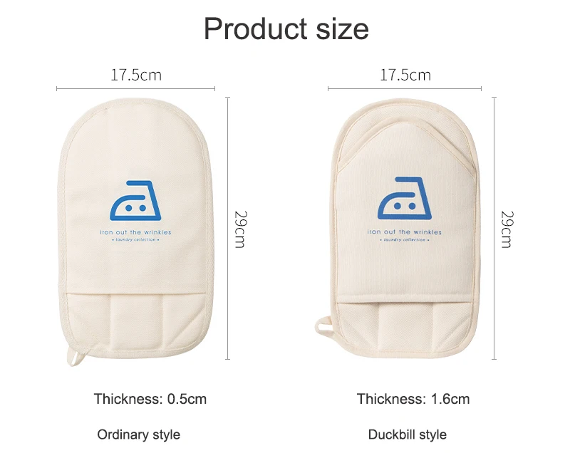 SHIMOYAMA Handheld Ironing Pad Heat Resistant Glove for Clothes Garment Steamer Sleeve Ironing Board Holder Portable Iron Rack