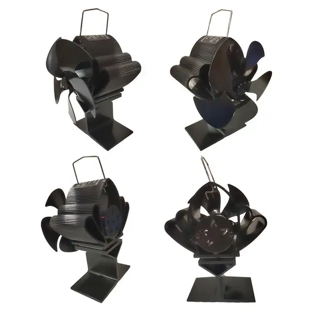 Téli 5 Penge Kandalló Ventilátor Csendes Biztonságos Hőhatású Kályha W0 - Image 3