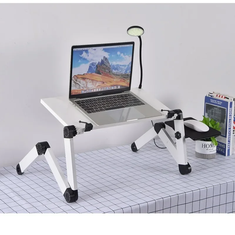 Portable adjustable folding computer desk laptop stand TV bed PC laptop desk stand with mouse pad cooling fan laptop desk
