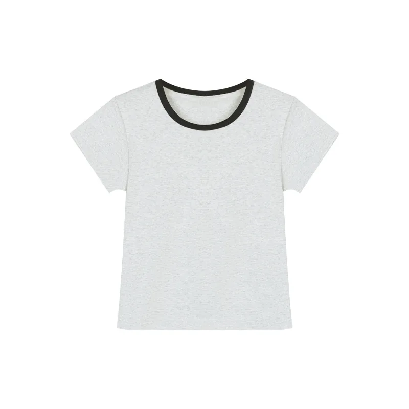 Women Summer Fashion Short Sleeve Cropped Tshirts