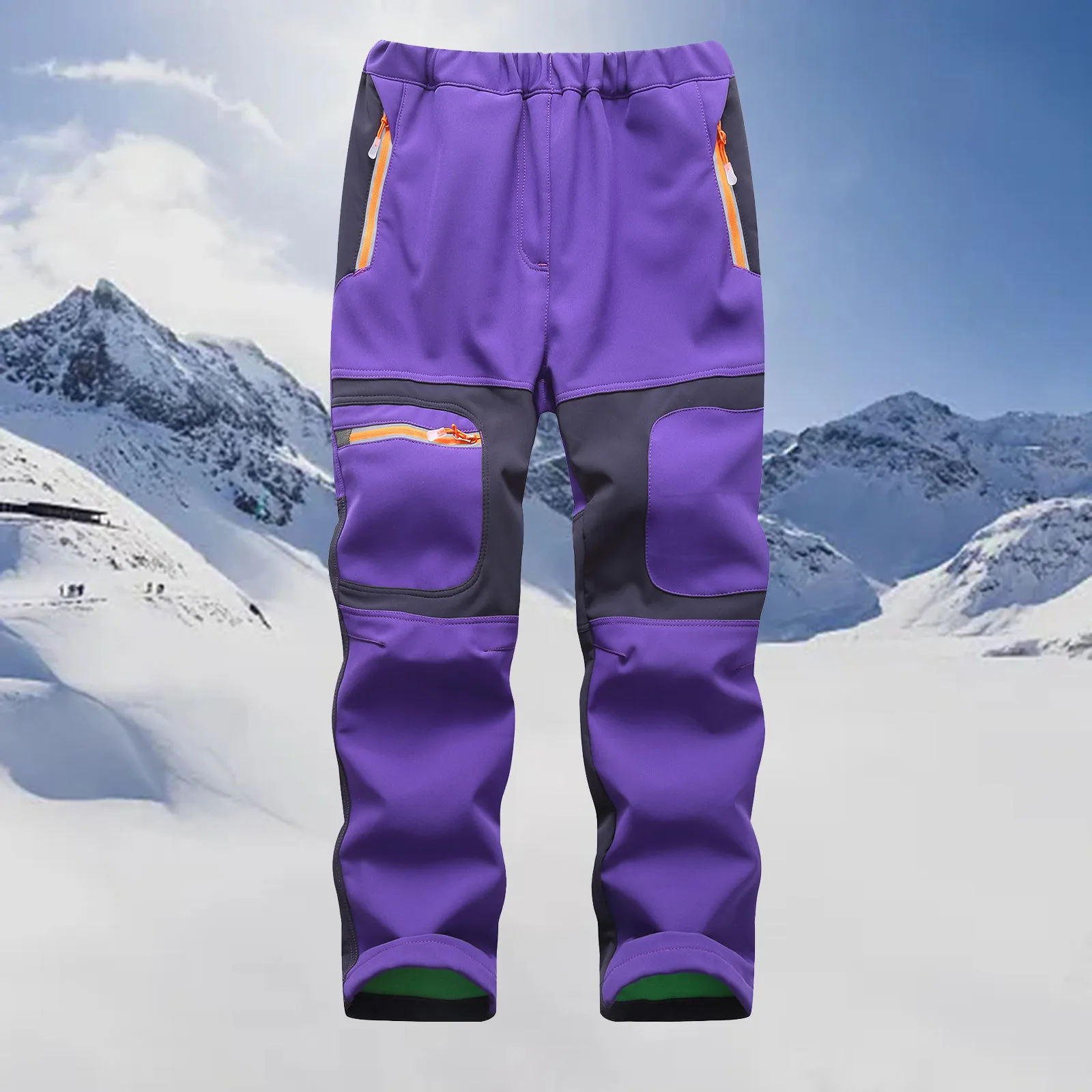 Children's Hiking Pants Waterproof Outdoor Boys Girls Sporty Warm Lined Fleece Long Trousers Soft Shell Kids Climbing Sweatpants girls pants,boys pants,kids pants,girls trousers