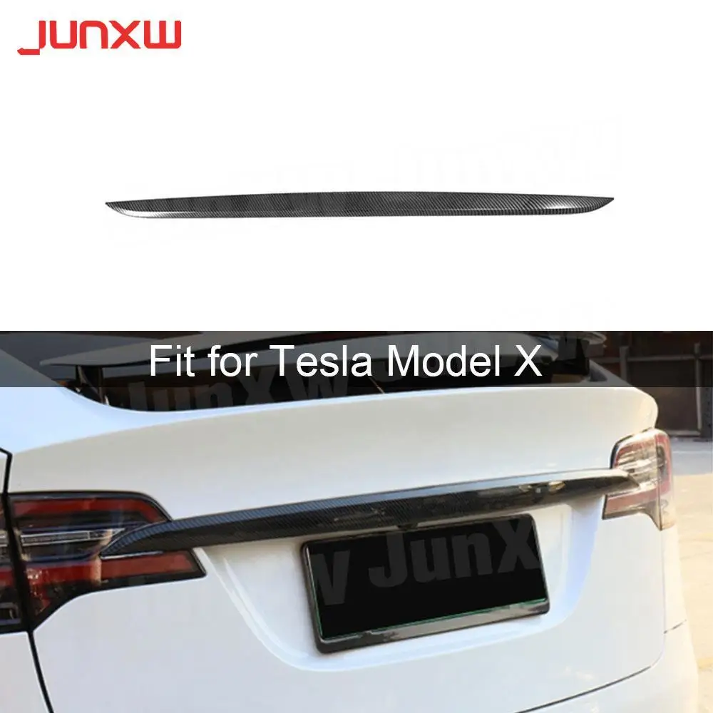 

ABS Rear Trunk Spoiler for Tesla Model X SUV 2020 Rear Trunk Lip Carbon Fiber Wing Spoiler Car Styling Carbon Look