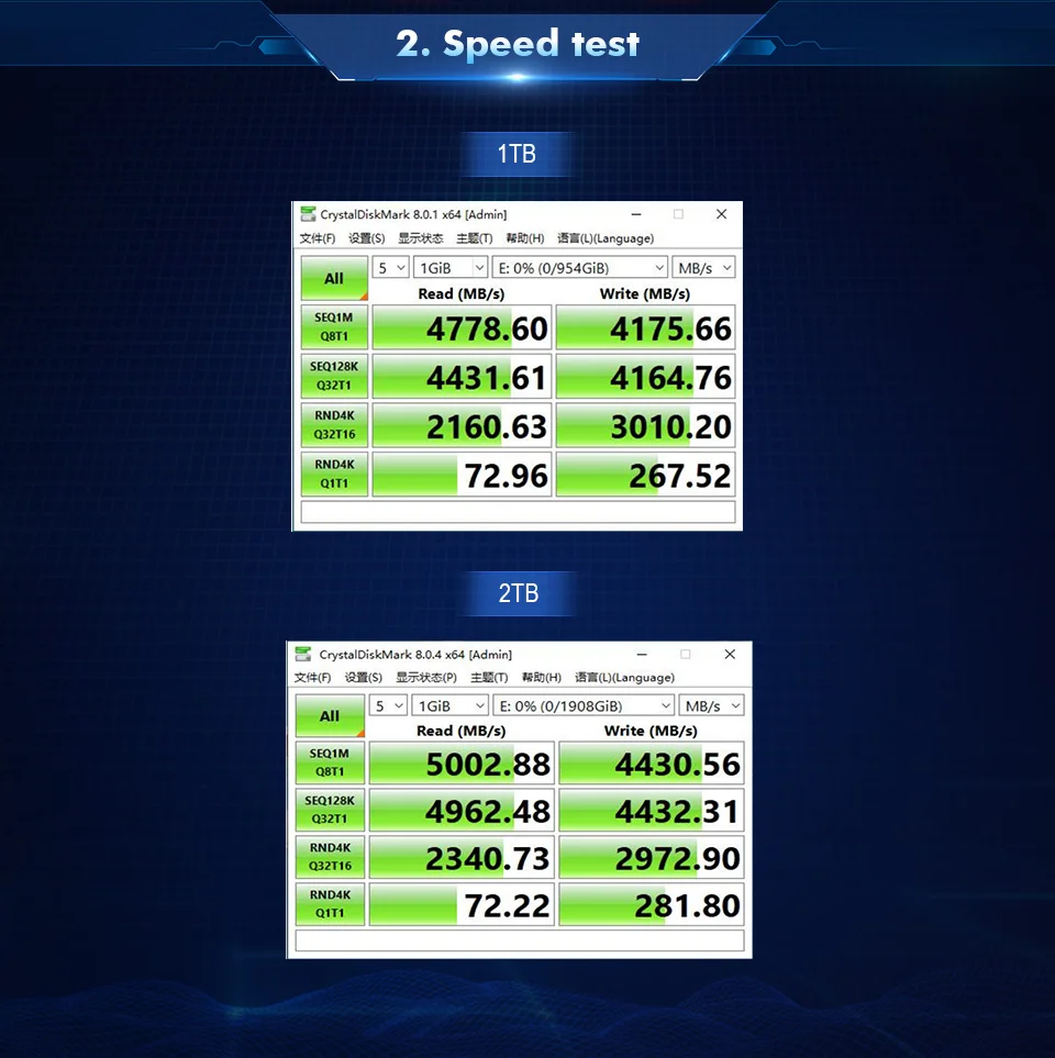 Bestoss Ssd Nvme 1TB Pcie Gen4 Ssd Nvme M2 2tb PS5 Internal Solid State Drives For Laptop Notebook GM52846