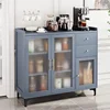 Simple Modern Bamboo Kitchen Cabinets For Kitchen Furniture Sideboard With Drawer Luxury Household Multi-layer Storage CabinetZA 2