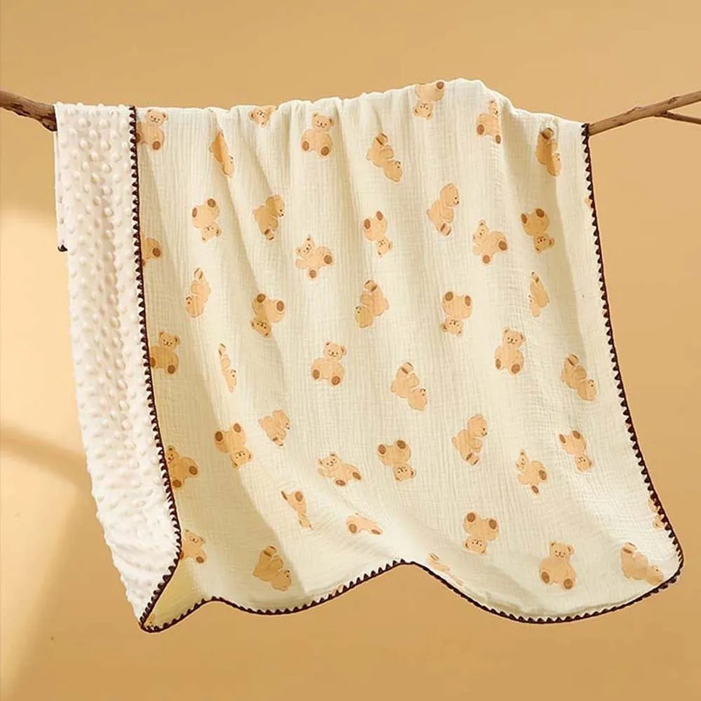 Breathable Baby Bean Blanket Soft Koala Cover Blanket for Infant Skin-friendly Cartoon Nap Sleeping Rug Dormitory