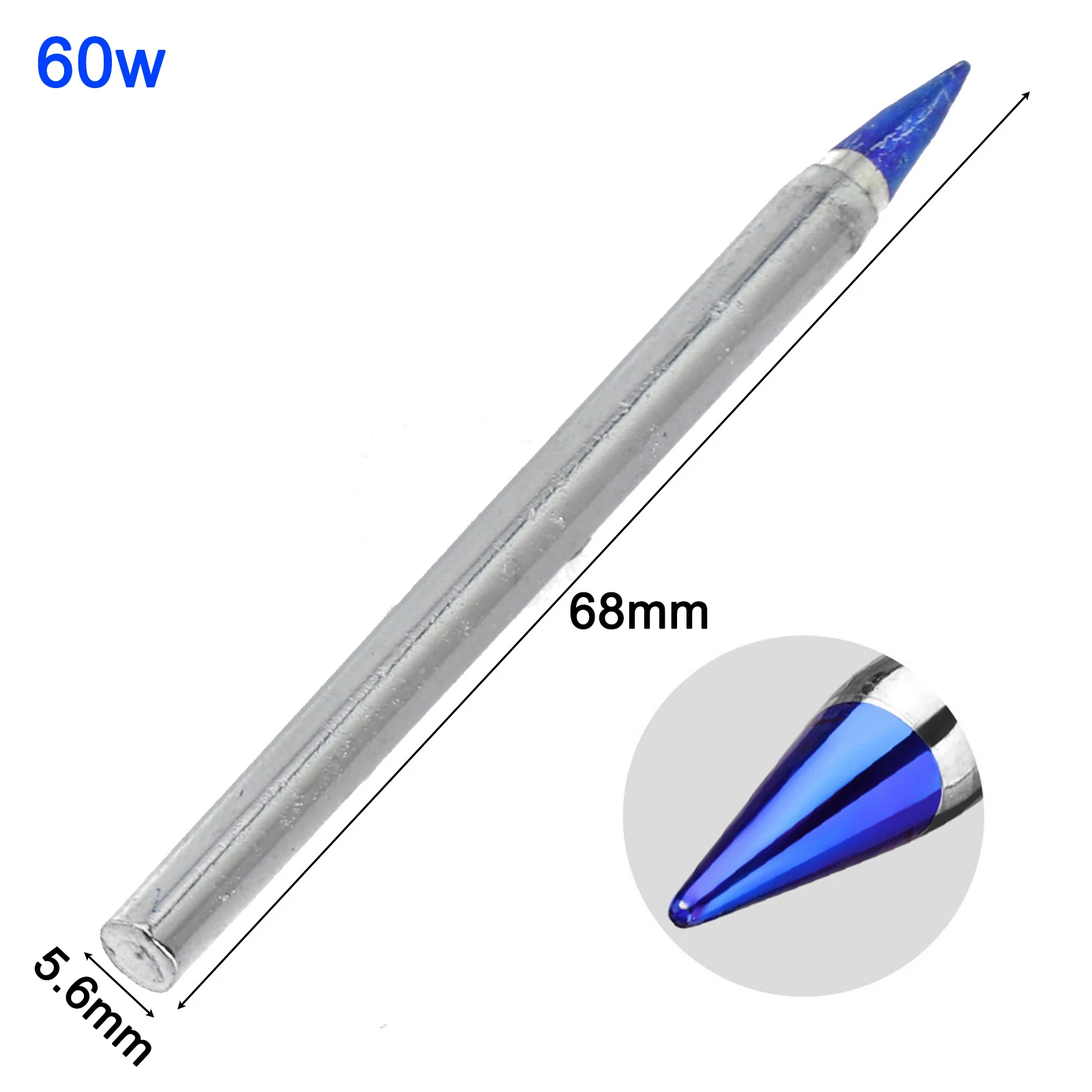 

1pc 30/40/60/80/100/150W Soldering Iron Tips Blue Pointed Welding Tips External Heat Soldering Iron Lead-Free Station Solder