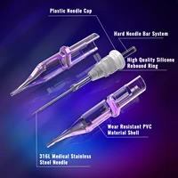 10pcs Tattoo Cartridge Needles Disposable Needles Rl Rs Rm M1 Series For Tattoo Machine For Eyebrow Eyeliner Permanent Makeup 2