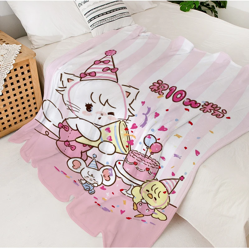 

Flannel Bed Blanket Sofa King Size M-Mikkos Microfiber Bedding Warm WinterKnee Fleece Camping Nap Kids Fluffy Soft Blankets