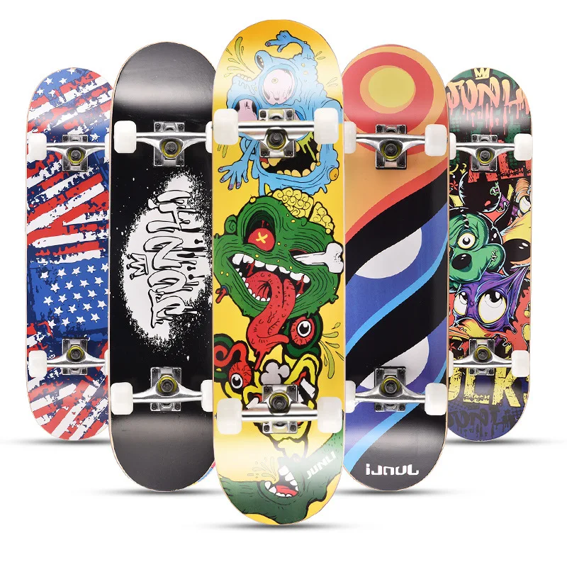 

Langolin Kids double tilt four wheel skateboard Teen beginner Boys Kids girls glow-in-the dark skateboard 80cm