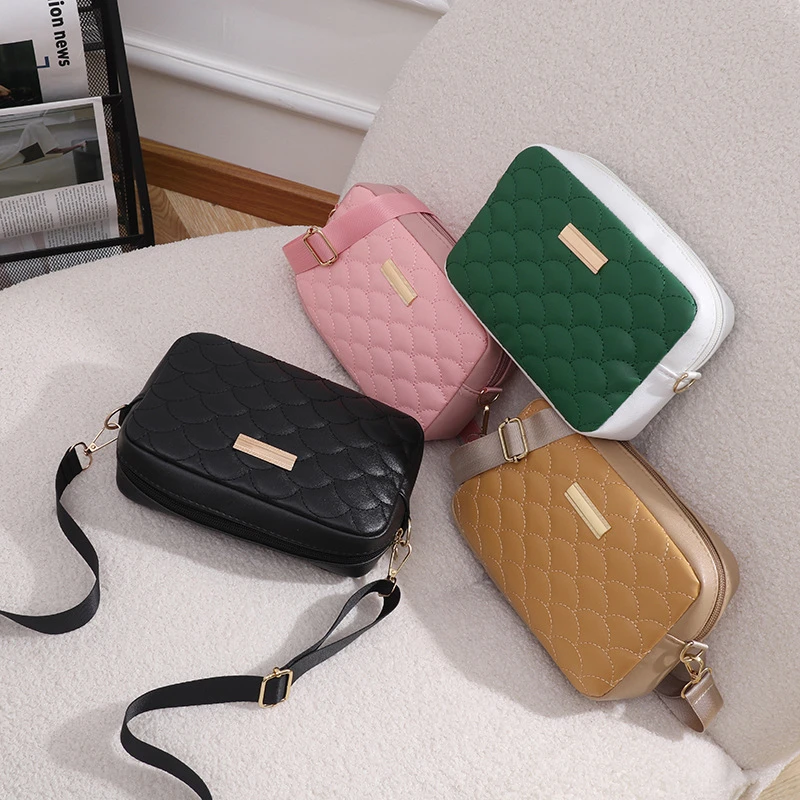 Embroidered Messenger Bags Printing Pu Leather Shoulder Crossbody Bag