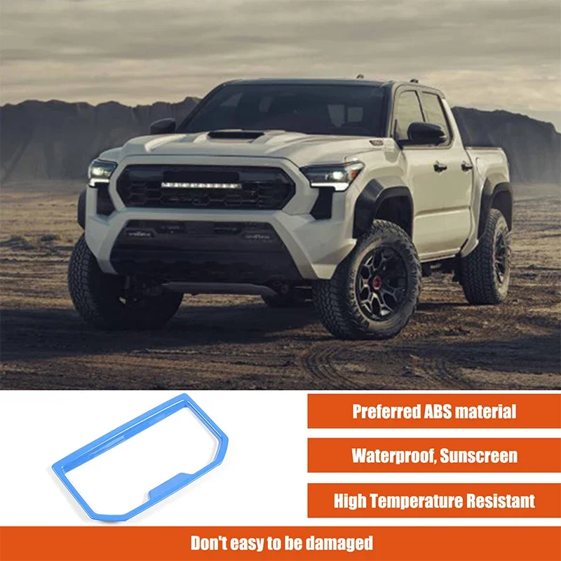 

For Toyota Tacoma 2024 ABS Carbon Fiber Car Rear Water Cup Holder Frame Cover Trim Stickers Car Accessories