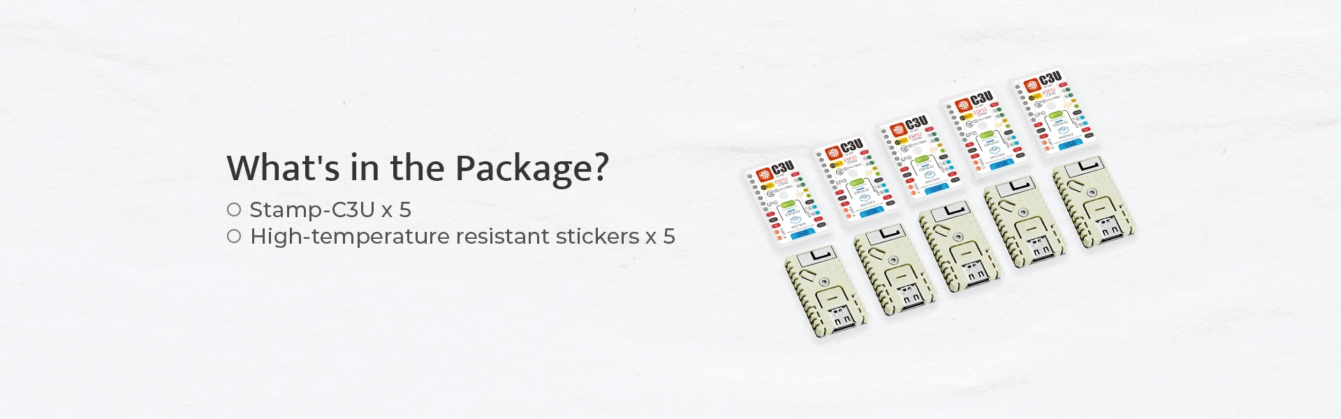 Official M5Stamp C3U (5pcs)