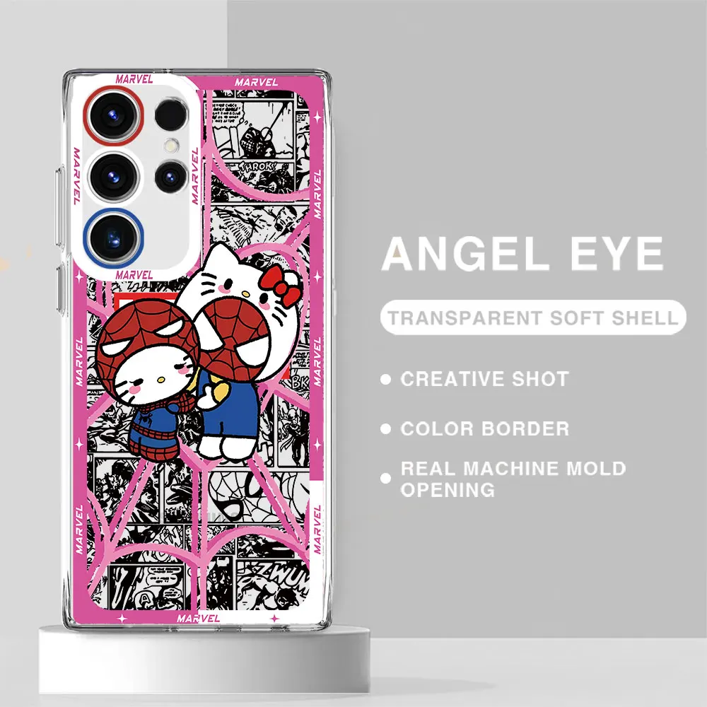 thumbnail image 1 of Funda de teléfono para Samsung Galaxy S24 S20FE Note 10 Plus S20 Plus S21 S22 Plus S23 Ultra S10, Marvel Spidermans Hello Kitty, 1 of 5