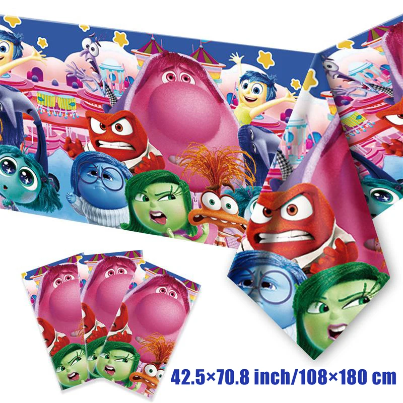 thumbnail image 1 of Disney Inside Out 2 - Juego de decoración para fiesta de cumpleaños, platos, vasos, servilletas, vasos, globos, suministros, kit de regalo, 1 of 5