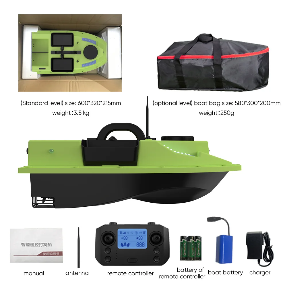 GPS Fishing Bait Boat with 3 Bait Containers Wireless Bait Boat with Automatic Return Function GPS Fishing Bait Boat
