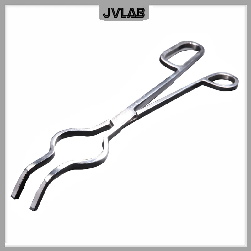 Nickel crucible tongs with groove - Total length/clamp 200/95 mm - Ø of  closed clamp 20 mm 