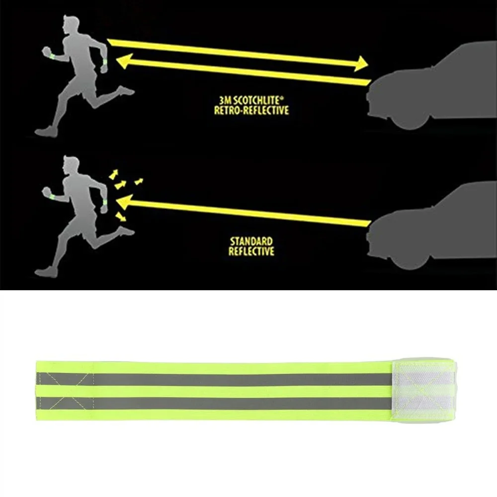 Wrist arm ankle leg reflective tape for nighttime walking cycling running safe