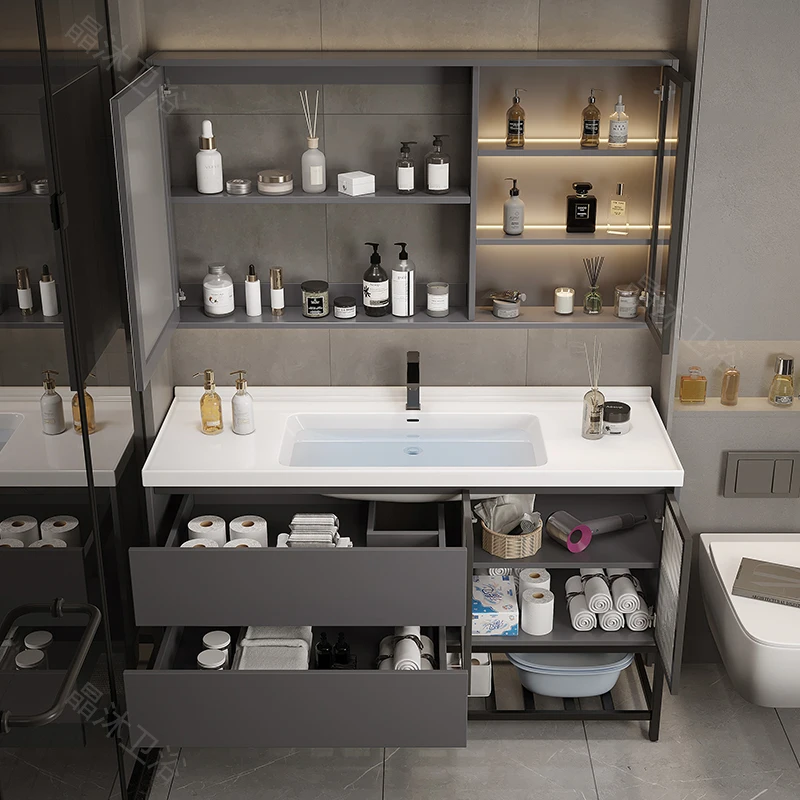 Modern Minimalist Bathroom Vanities Washbasin Floor Toilet Partition Bathroom Vanities Vintage Vanity Mobiletto Bagno Furniture