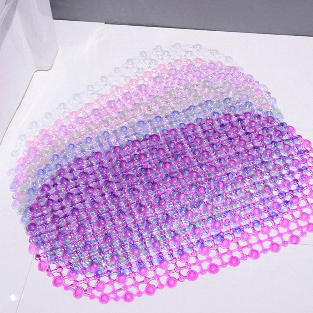 PVC Soft Shower Anti-Slip Bath Mat with Suction Cups