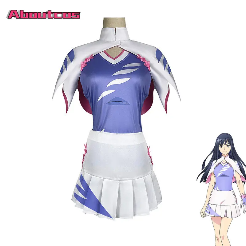 

Новинка Aboutcos полный комплект футболки с изображением героев аниме птичьих птиц крыльев игры в гольф для девушек «Tenka AOI» женский костюм для косплея на вечеринку