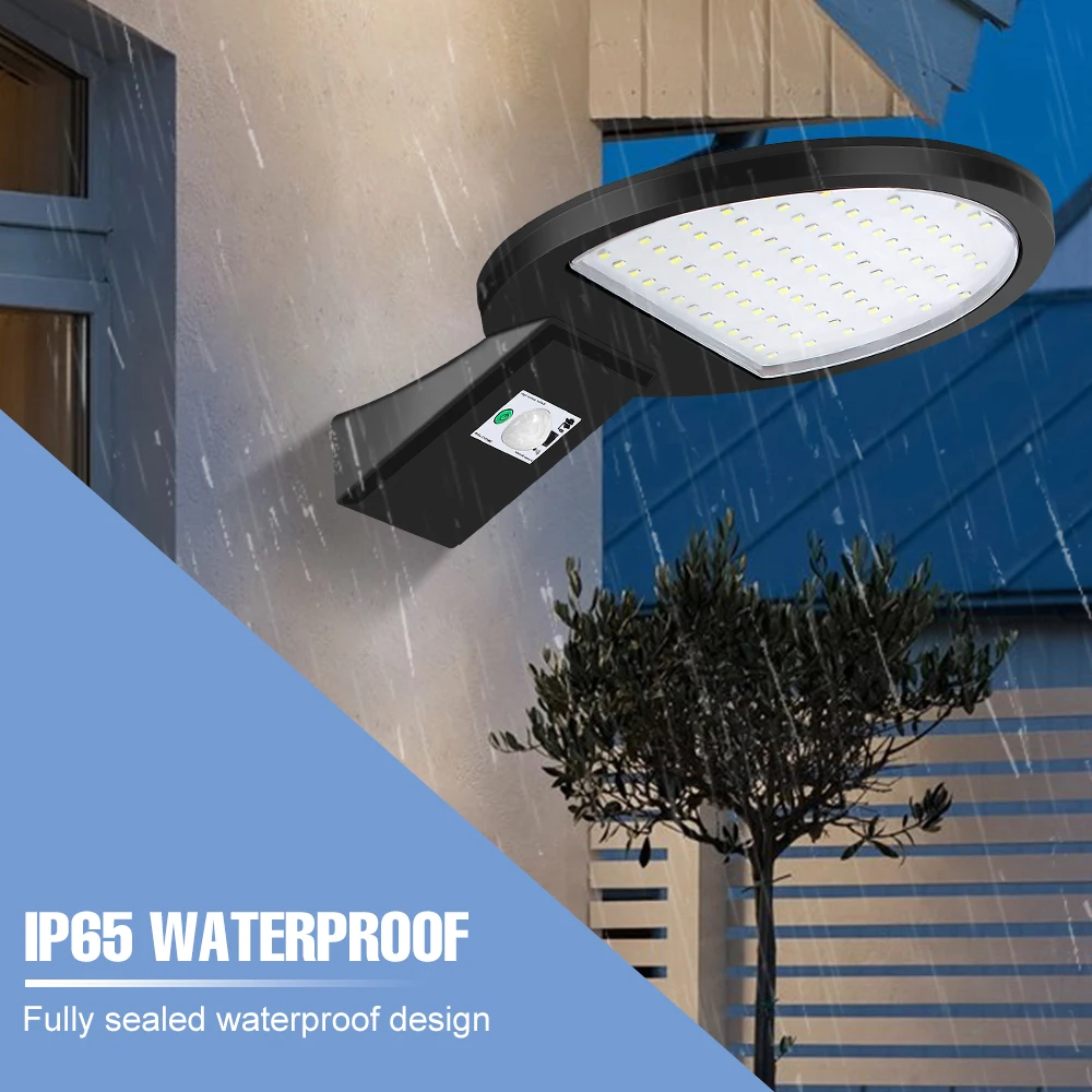 Solární ulice lehký LED reflektory IP65 vodotěsný sad světel PIR hnutí senzor outdoorové solární světel LED exteriér zeď lampa