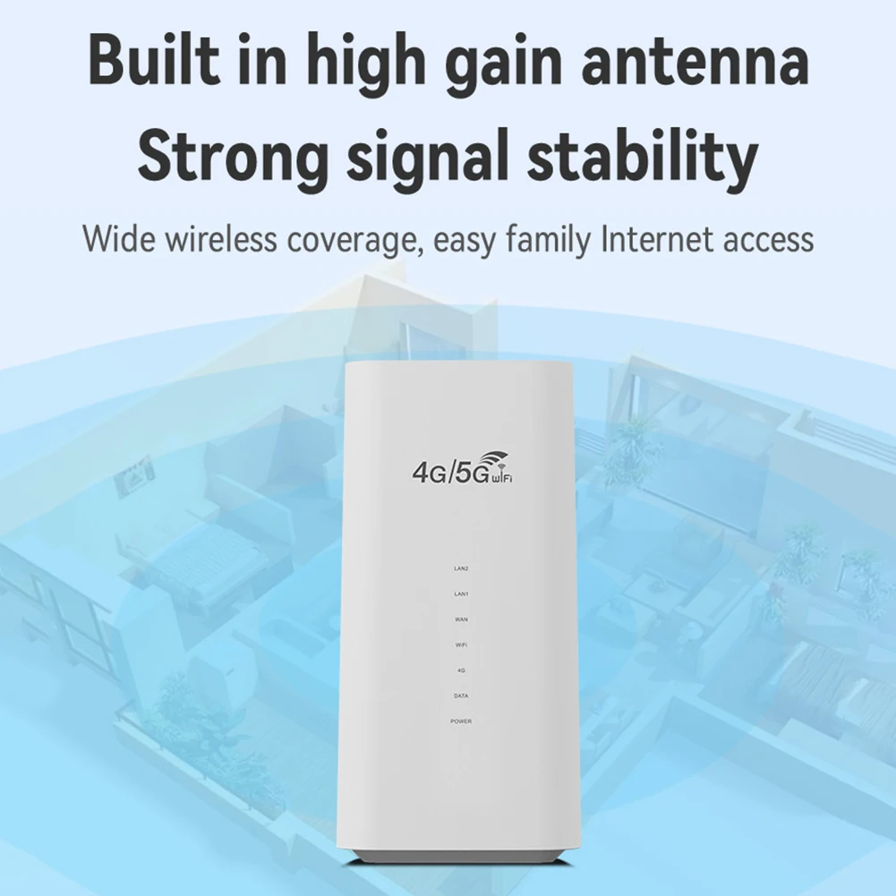 4G LTE WiFi Router 300Mbps Wireless Router 3 RJ45 with SIM Card Slot Wide Coverage Internal Antenna Portable Network 4