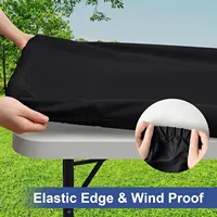 Stretch Tablecloth Cover Washable Polyester Elastic Tablecloth Fits Table Protector Picnic Outdoor Party Wedding Table cloth 1