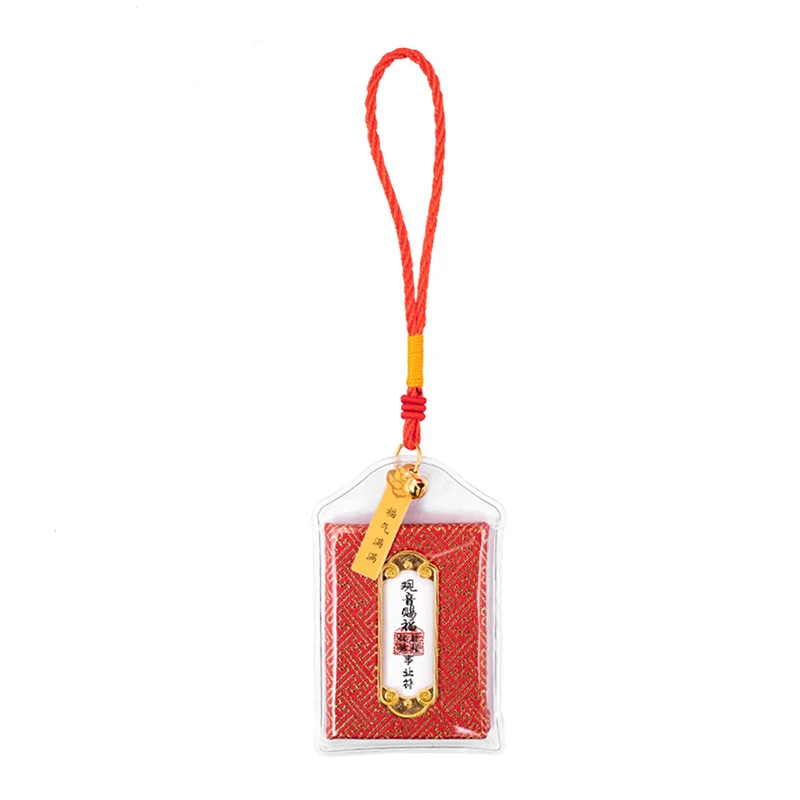 Buddhism Temple Guan Yin Buddha Efficacious Amulet Pendant Multicolor Bless Family Safety Health Luck Career Gifts Lucky Bag 5