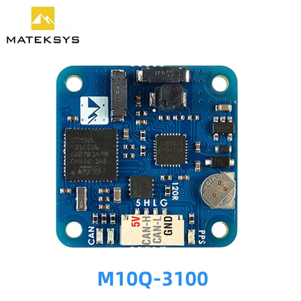 Matek Ap_Perph Dronecan Gnss M10Q-3100 Bussola Magnetica Integrata Pni Rm3100 Antenna Patch Per Rc Fpv Racing Drone A Lungo Raggio