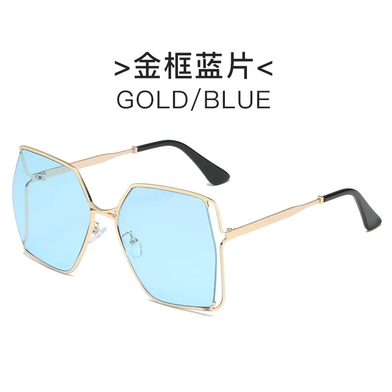 Y2K Gradient Square Sunglasses for Women - Oversized Hollow Lens, Vintage Alloy Frame UV400 Shades 선글라스