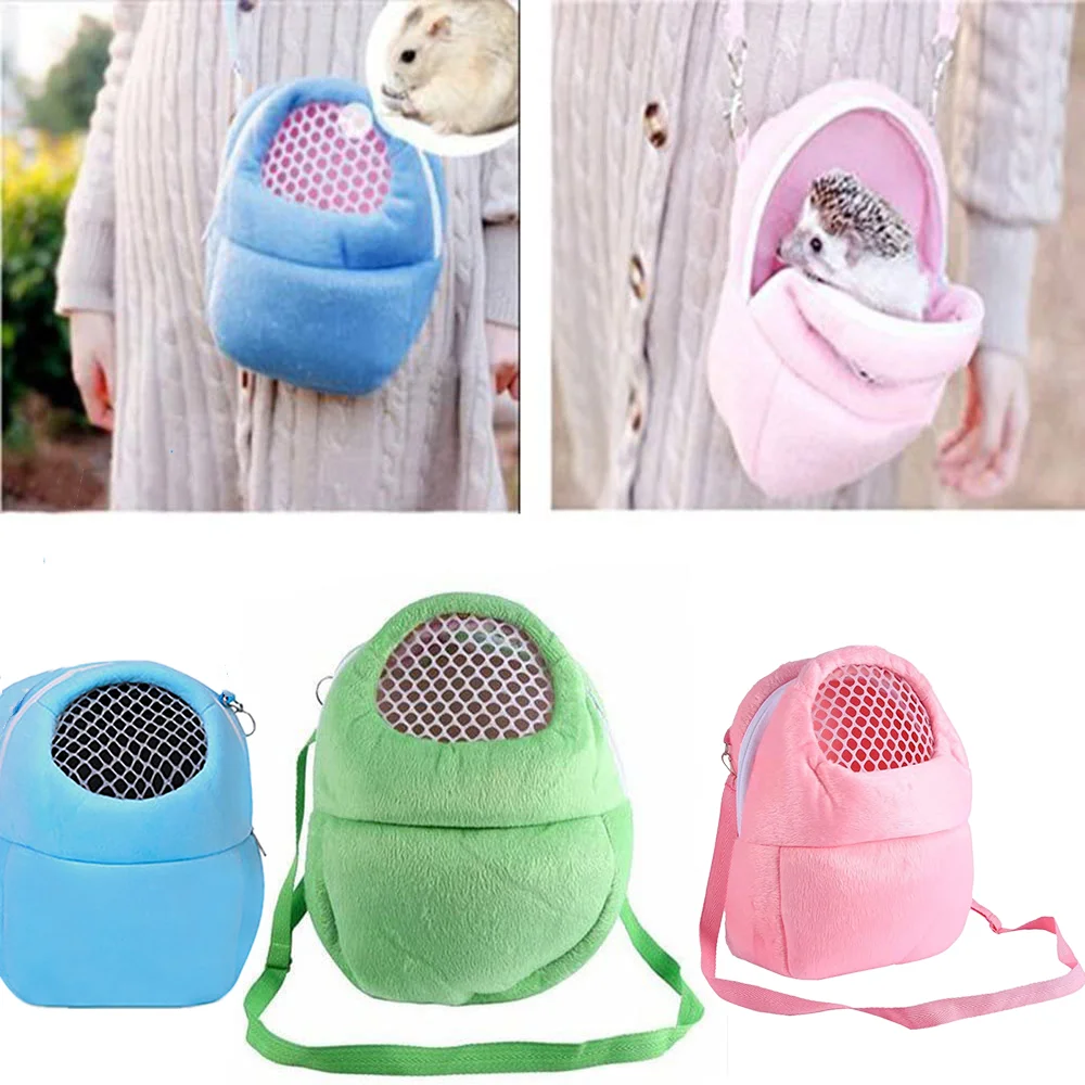 

Hamster Cylinder Shoulder Bag Warm Breathable Bed Squirrel Hedgehog House Cage Nest Hamster Carrier Bag Small Pet Outing Bag