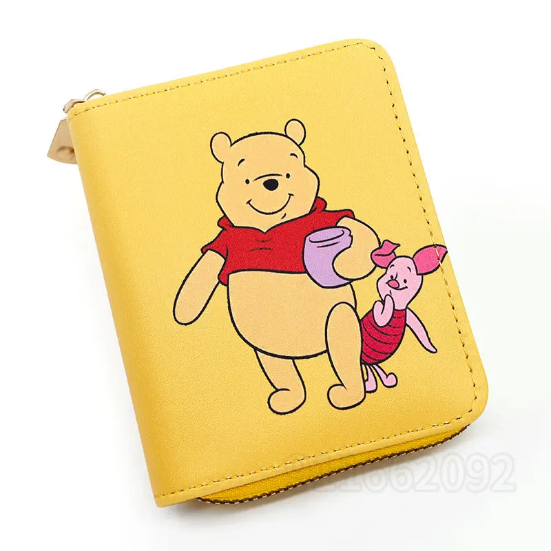 Disney Winnie The Pooh New Women's Wallet Luxury Brand Coin Purse Large Capacity Multi-card Slot Fashion Children's Coin Purse carbon fiber wallet Wallets