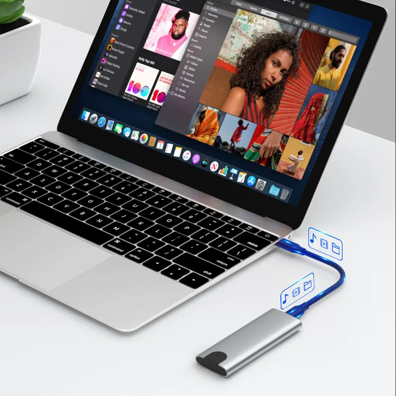 USB3.1 M.2 SSD Enclosure Mobile Case Supports NVME Protocol To Type-C Solid Metal External Hard Disk Case Laptop Phone SSD