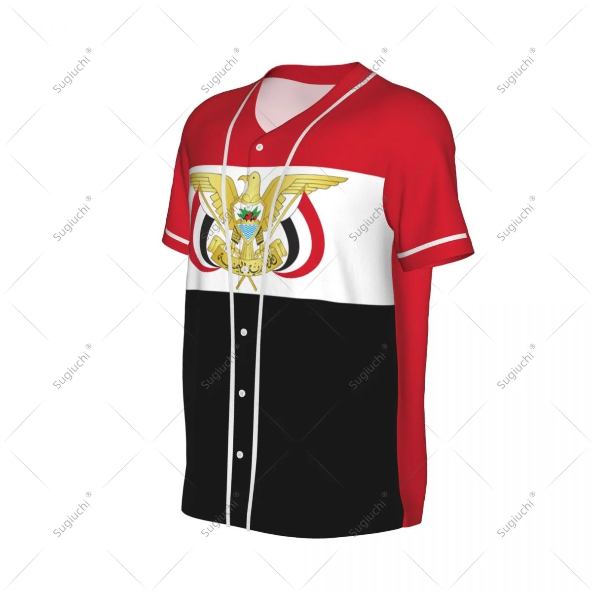3D Printed Yemen Flag Men Baseball Jerseys Mesh Sports T-shirt Tees Name Nunber