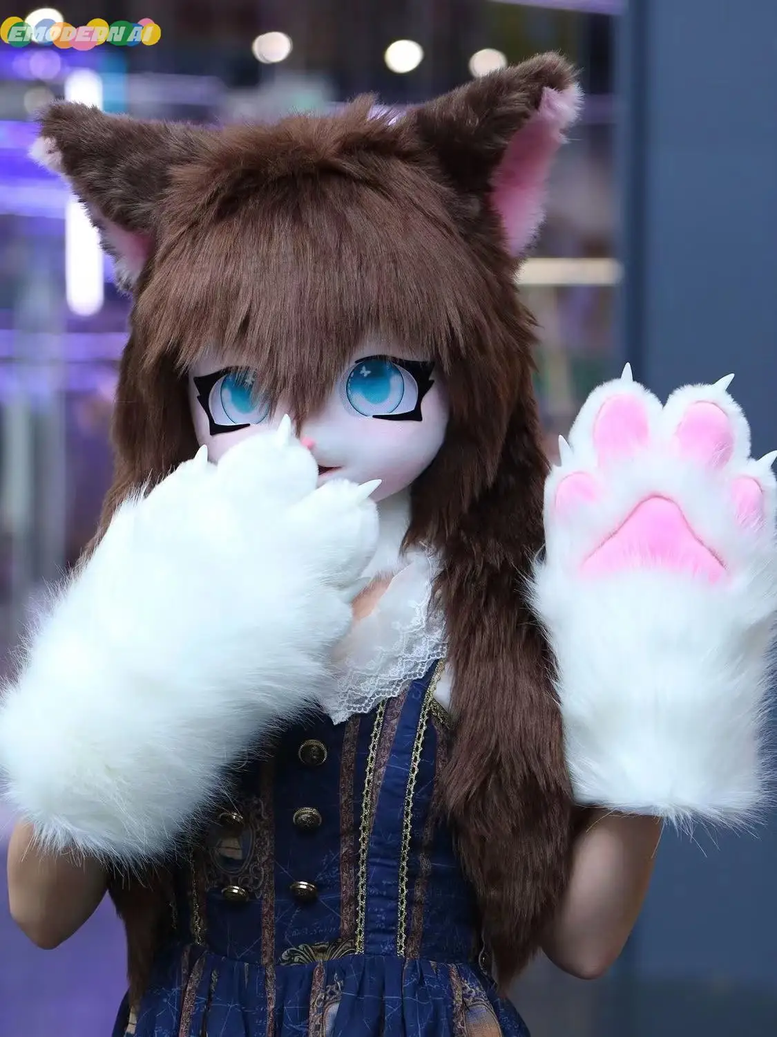 Suits Fursuit Kigurumi Headsets Furry Cosplay Costumes Comiket Furries Rubbit Doll Cat Comiket Furries Doll costumes Animal