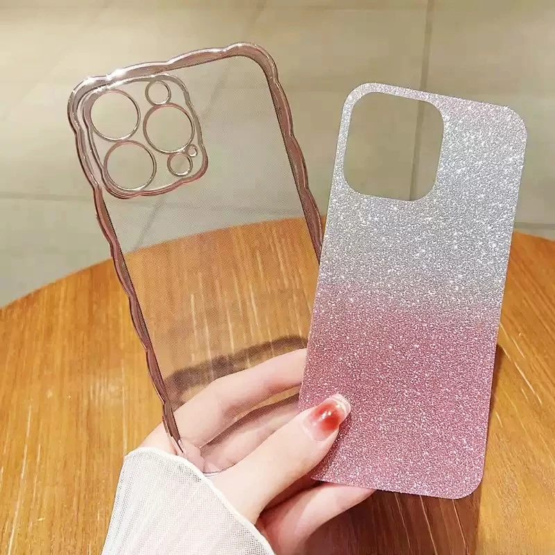 Luxury DIY Glitter Phone Case with Flash Stickers - Thin Cover Accessory