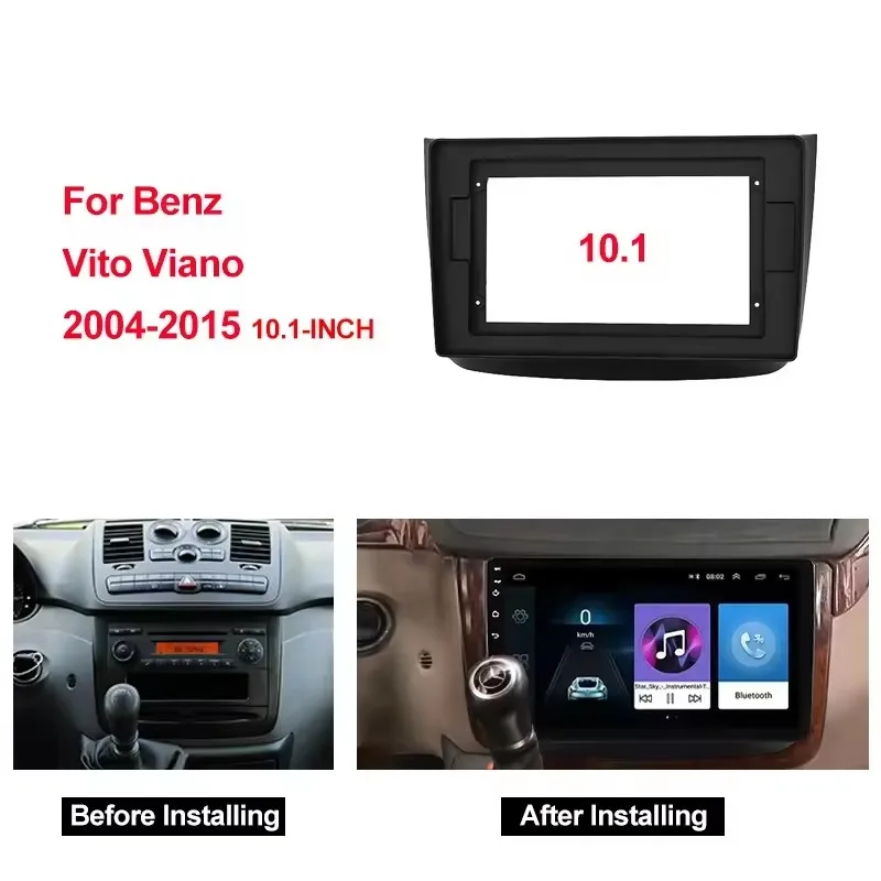 MERCEDES-BENZ Vito 2, Viano 2 W639 2003-2015 , ڵ  ٸ ׷, ȵ̵ MP5 ÷̾, 2Din   г , 10 ġ