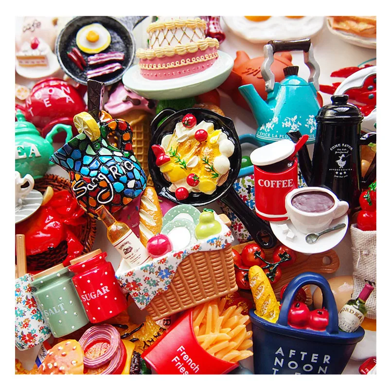3D Creative Simulation Food Cute Mini Fridge Magnets Home Decor Fridge Stickers Refrigerator Paste Room Decoration Collection magnetic fridge magnets magnetic sticker magnetic fridge stickers refrigerator decor