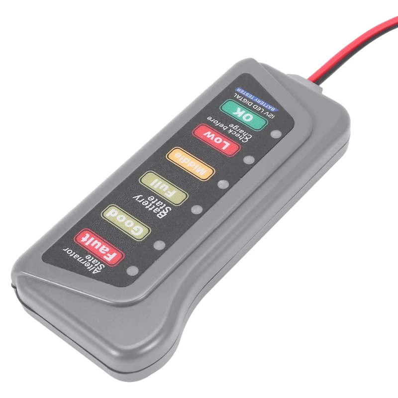 자동차 배터리 및 발전기 테스터, 배터리 상태 및 발전기 충전 테스트 (LED 표시), 12V