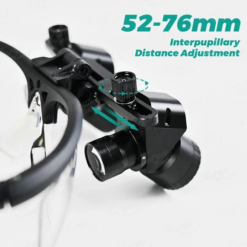 4X 5X 6X Dentals Surgerys Headlight 48 Angle Loupes with 5W LED Binocular Magnifier 300-600mm Interpupillary Distance Adjustable