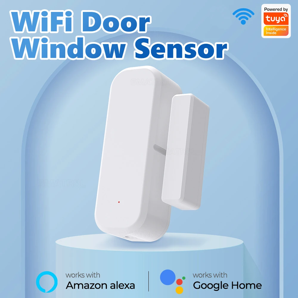 Smart WiFi Door Window Sensor - Home Security Alarm System & Open/Closed Detectors